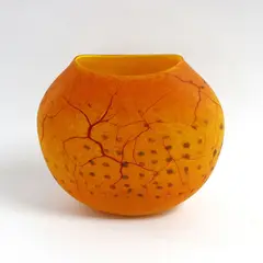Flattened spherical vase by Garry Nash, sold Mar 2022