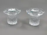 Orrefors, Two matching and graduating candlestick holders