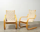 Alvar Aalto for Artek, Pair of ‘Armchairs 406’