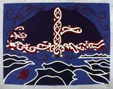 John Bevan Ford for Dilana Rugs, Kupe Leaves, Wellington Harbour