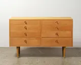 Eight-drawer soap-washed oak chest of drawers by Børge Mogensen for Karl Andersson & Sweden Söner, sold Mar 2022