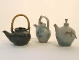 Tea pots & oil bottle by Doris Dutch Ian Firth & John Lawrence, sold May 2021