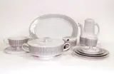 Tapio Wirkkala for Rosenthal, A ‘Secunda Grau’ six-place dinner service, 1960’s