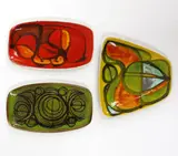 Poole Pottery, Three small platters