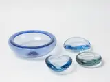 Per Lütken for Holmegaard, Four assorted pieces of studio art glass