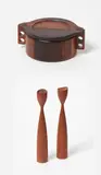 A small Brazilian rosewood lidded ice bucket by Birgit Krogh for Woodline of Denmark, sold May 2021