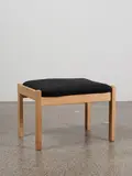 A soap-washed oak ottoman or footstool, Model ‘GE 284S’ by Hans Wegner for Getama of Denmark, sold May 2021