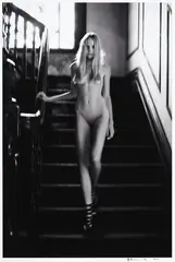 Derek Henderson, Untitled - woman descending a staircase