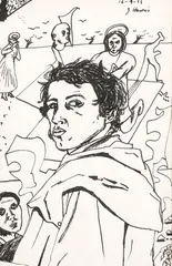 Untitled - portrait study by Jeffrey Harris, sold May 2021