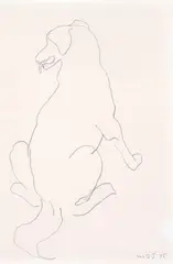 Untitled - dog study by Michael Smither, sold May 2021