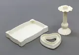 Crown Lynn Potteries, Selection of three white slip-cast ceramic pieces