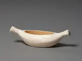 Rare pale pink basket by Crown Lynn Potteries, sold Dec 2020
