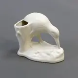 Crown Lynn Potteries, White kiwi vase