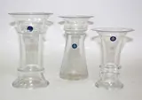 Royal Copenhagen, Three graduating crystal vases