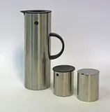 A coffee pot and milk jug and matched sugar bowl by Erik Magnussen for Stelton, sold Sep 2020