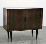 A Danish rosewood tambour door cabinet by Kai Kristiansen for Fm Mler, sold Sep 2020