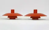 Poul Henningson, A pair or vintage Louis Poulsen PH3 pendant lamps