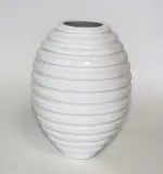 John Parker, White grooved vase