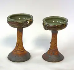 Two wine goblets by Len Castle, sold Sep 2020