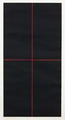 Red on Black by Ralph Hotere, sold Sep 2020