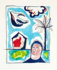 Agnes Wood, Untitled - Figure with Peace Dove