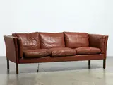 Erik Jorgensen, An original Scandinavian 1960s three-seater leather couch
