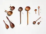 Levi Borgstrom, Two small carved wooden spoons