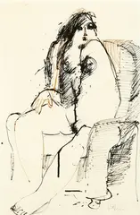 Untitled – Portrait by Ralph Hotere, sold Feb 2020