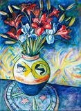 Wendy Leach, Untitled – Still Life with iris and lillies