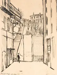 Plimmer Steps, Wellington by John Drawbridge, sold Oct 2018