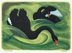 Black Swans by Eileen Mayo, sold Oct 2018