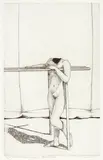 Barry Cleavin, Girl with No Head Leaning on Parallel Bars