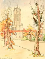 The University Tower by Bessie Christie, offered Oct 2018