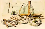 Dennis Knight Turner, Fencing Wire and Thistles, Waitomo