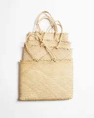 pingao and kiekie by 4 fine woven kete, sold Oct 2018