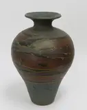 Keith Blight, Early and unusual large stoneware baluster vase