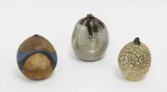 June Handly, Stoneware shaped pod vase