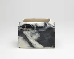 Stoneware slab trough vase by Hiroe Swen, offered Jul 2018
