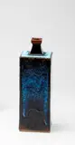 Len Castle, Stoneware square section bottle vase