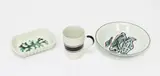 Frank Carpay for Crown Lynn, Three hand painted small vessels