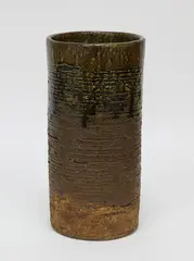 Stoneware brushpot by Len Castle, sold Jul 2018