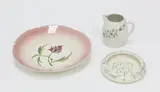 O.C Stephens, Three hand painted ceramics with floral decoration
