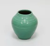 O.C Stephens, Green glazed ovoid vase