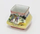 Small Grimwades Maori Ware lustre, squat square vase
