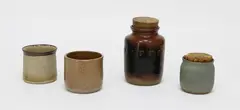 Four hand potted pieces by O.C Stephens, sold Jul 2018