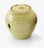 Len Castle, Early Crum Brickworks salt glaze lidded jar