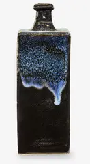 Large stoneware square section bottle vase by Len Castle, sold Feb 2018