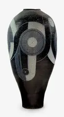 Roy Cowan, Large and impressive blue salt glaze stoneware floor vase