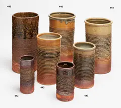 Stoneware brushpot by Len Castle, offered Feb 2018