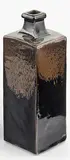 Len Castle, Stoneware square section bottle vase